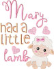 Mary Had a Little Lamb Sketch Nursery Rhyme Design