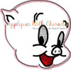 Porky Pig Peeker Applique Embroidery Design