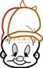 Elmer Fudd Full Face Applique Embroidery Design