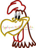 Foghorn Leghorn Full Face Applique Design
