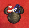Minnie Mouse Head Bow Applique Embroidery Design