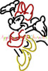 Minnie Mouse Jumping Silhouette Embroidery Design