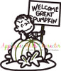 Peanut Great Pumpkin Applique Design