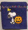 Snoopie Woodstock Pumpkin Fun Applique Design