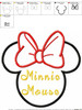 Minnie Mouse Signature Applique Embroidery Design