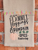 Flannel Leggings Pumpkin Spice Saying Filled Stitch Embroidery Design
