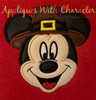 Mickey Mouse Pilgrim Applique Embroidery Design