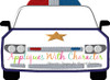 Police Car Satin Stitch Applique Design
