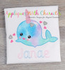 Narwhal ZZ Stitch Applique Embroidery Design