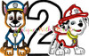 Paw Marshall Chase Patrol Two Applique Design