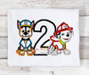 Paw Marshall Chase Patrol Two Applique Design