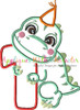 Dinosaur One Birthday Applique Design 