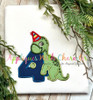 Dinosaur Four Birthday Applique Design 
