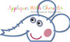 Pepper Pig Emily Elephant Peeker Applique Design