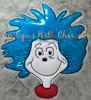 Dr. Seuss Thing 1 Bean Stitch Applique Design