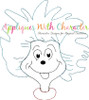 Dr. Seuss Thing 2 Bean Stitch Applique Design