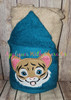 Tiger Peeker Applique Embroidery Design