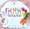 Three Bunnies Satin Stitch Applique Design