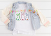 Three Bunnies Satin Stitch Applique Design