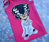 Halloween Miss Mouse Frankenstein Applique Design