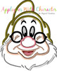 Snow White Doc Dwarf Full Face Applique Design