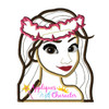 Moana Island Girl Applique Embroidery Design