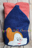 Snow White Happy Dwarf Peeker Applique Design