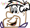 Fred Flintstone Peeker Applique Embroidery Design