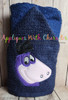 Dino Peeker Satin Stitch Applique Design