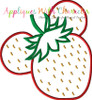 Mickey Mouse Strawberry Applique Embroidery Design