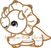 Styracosaurus Dinosaur Applique Embroidery Design