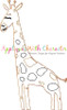 Giraffe Bean Stitch Applique Embroidery Design