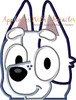 Bluey Socks the Dog Peeker Applique Design