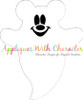 Mickey and.Minnie Ghost Bean Stitch Applique Design Set