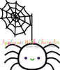 Halloween Spider with Web Applique Design