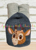 Giraffe Peeker Applique Embroidery Design