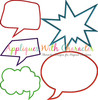 Speech Bubble Frames Applique Design Set