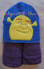Shrek Peeking Applique Embroidery Design