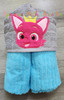 Pink Fox Peeker Applique Design