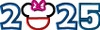 2025 Minnie Mouse Head Applique Embroidery Design