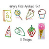 Hungry Food Applique Embroidery Design Set