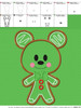 Gingerbread Miss Mouse Cookie Applique Design