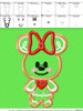 Gingerbread Minnie Cookie Applique Design