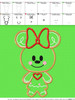 Gingerbread Minnie Cookie Applique Design