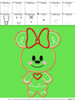 Gingerbread Minny Cookie Applique Design