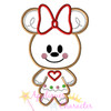 Gingerbread Minny Cookie Applique Design