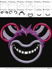 Cheshire Cat Mr Mouse Head Applique Design