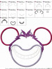 Cheshire Cat Mickey Mouse Head Applique Design
