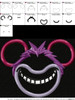 Cheshire Cat Mickey Mouse Head Applique Design