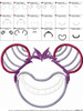 Cheshire Cat Mickey Mouse Head Applique Design
